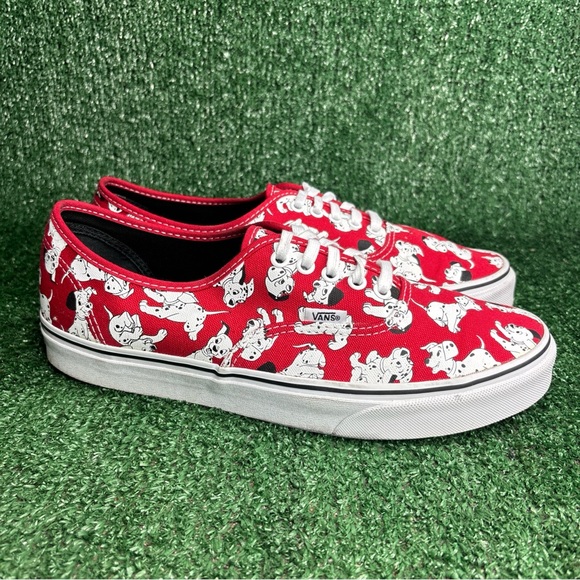 VANS Disney 101 Dalmatians Red White Sneakers RARE Limited Edition Men's Size 11